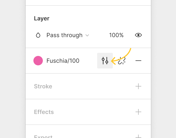 Figma color styles panel screenshot